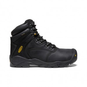 Black Men Keen Louisville 6" Waterproof Work Boots | XDX2336LP