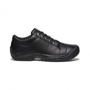 Black Men Keen PTC Oxford Work Shoes | XTX9147FW