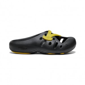 Black Yellow Men Keen Yogeez Clog Slides | CNR343IY