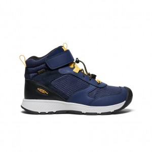 Blue Yellow Big Kids' Keen Skua Waterproof Work Boots | TEE2291IU