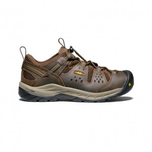 Brown Men Keen Atlanta Cool II ESD Work Shoes | FEY6546BX