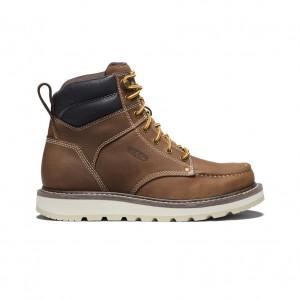 Brown Men Keen Cincinnati 6" Work Boots | LMM193GF