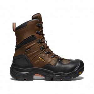 Brown Men Keen Coburg 8" Waterproof Work Boots | ZRS3669YP