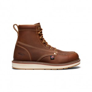 Brown Men Keen Liberty 6" Work Boots | POT8193CG