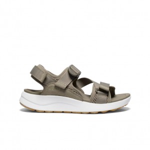 Brown White Women Keen Elle Sport Backstrap Sandals | VZL3393RT