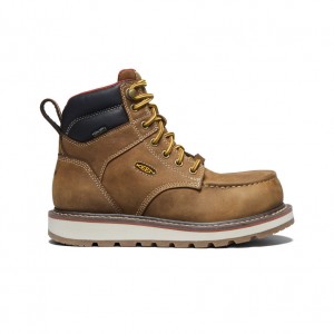 Brown Women Keen Cincinnati 6" Waterproof Work Boots | JMH9044ZN