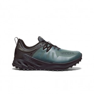 Green Black Men Keen Zionic Waterproof Hiking Shoes | IFT4971XL