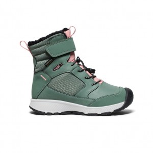 Green Rose Kids' Keen Skua Waterproof Winter Snow Boots | ZTF766ZP