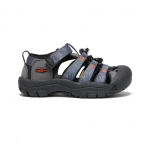 Grey Black Kids' Keen Newport H2 Sandals | ROB692FE