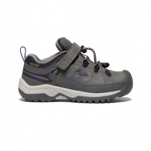 Grey Purple Kids' Keen Targhee Waterproof Work Shoes | LIP583VN