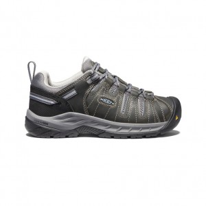 Grey Women Keen Flint II Work Shoes | BDK2085IA