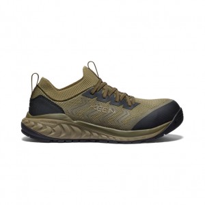 Olive Black Men Keen Arvada Shift Work Sneakers | VPI6881OR