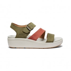 Olive Women Keen Ellecity Backstrap Sandals | KZF3358FD