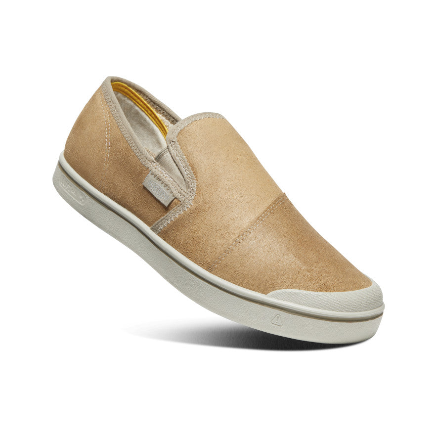 Beige Silver Men Keen Eldon Harvest Leather Slip On Shoes | GBK7230OF