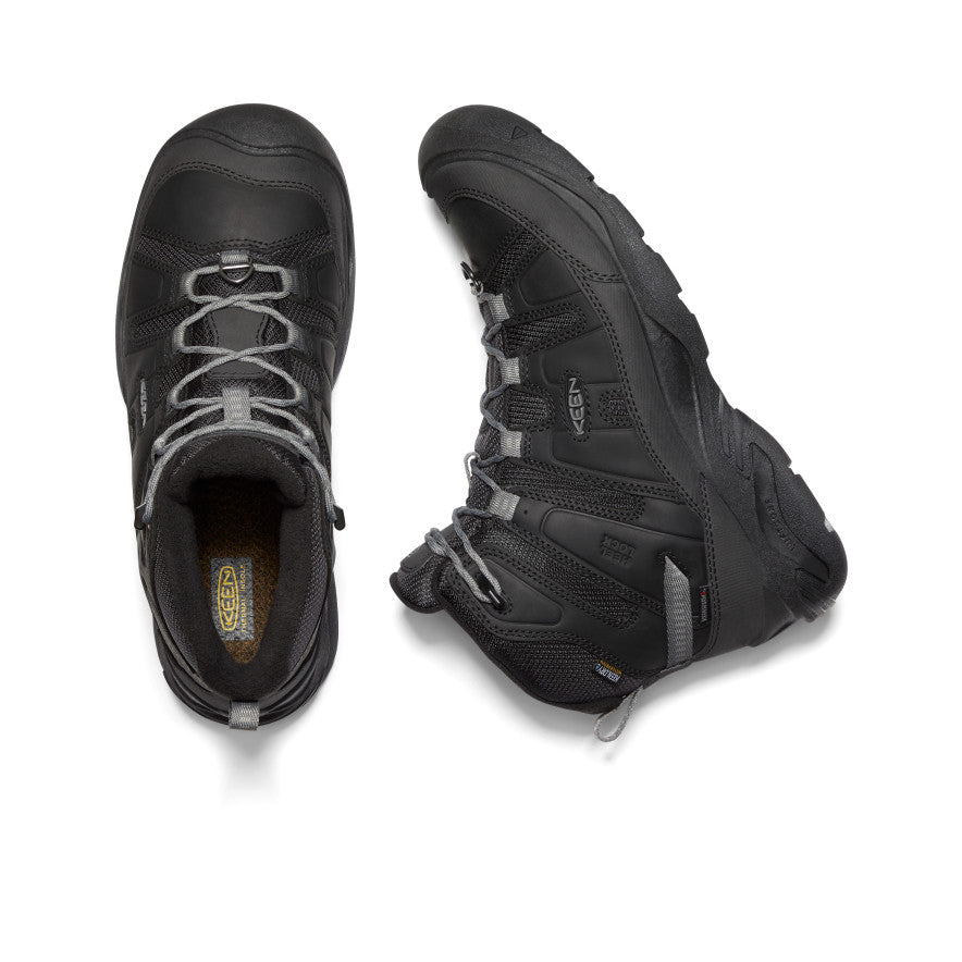 Black Grey Men Keen Circadia Polar Waterproof Work Boots | WWK5679JU