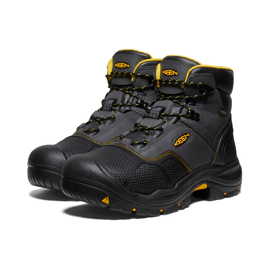 Black Men Keen Logandale Waterproof Work Boots | EDN1650PV