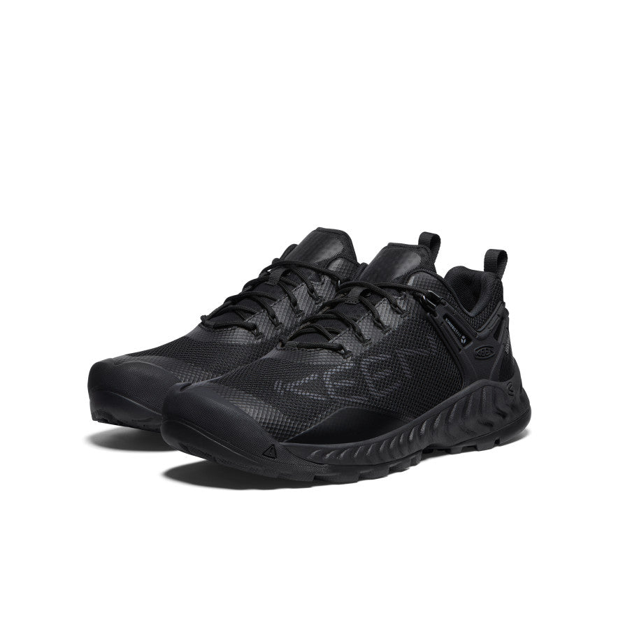 Black Men Keen NXIS EVO Waterproof Work Shoes | IJD3645ZO