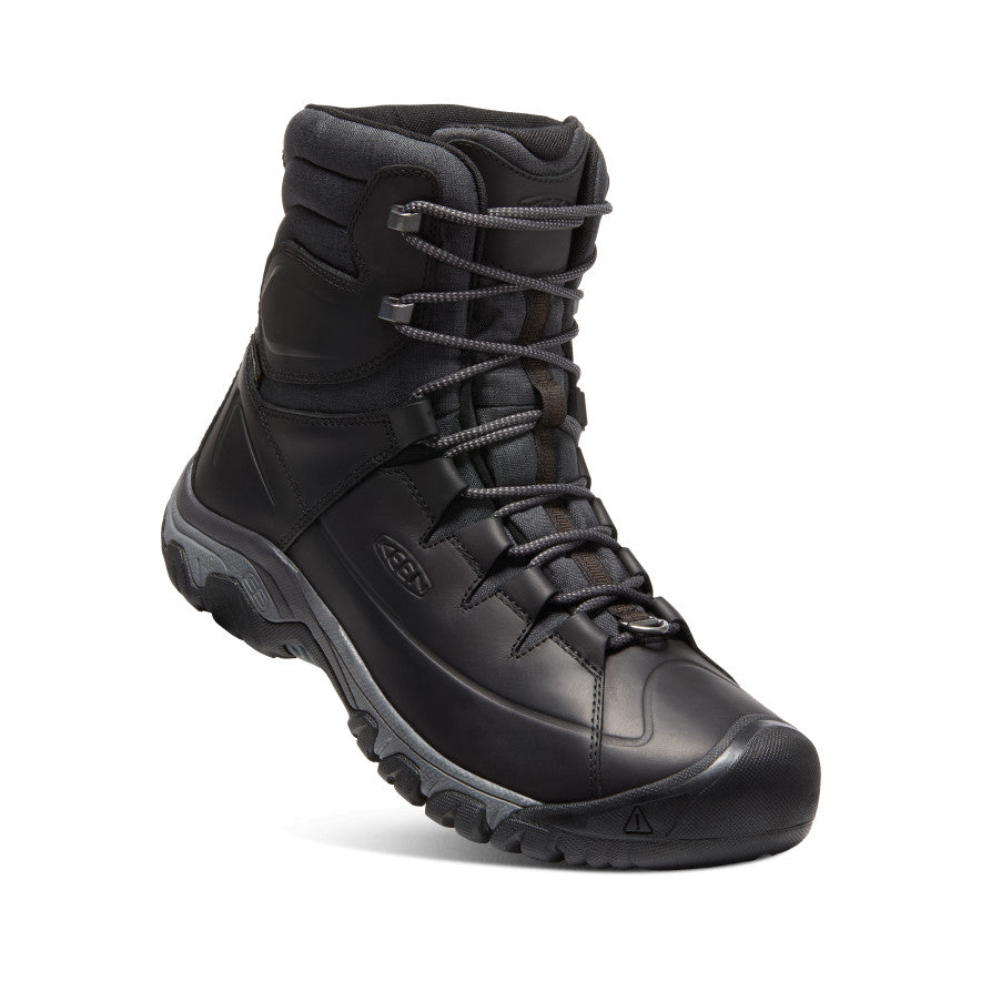 Black Men Keen Targhee High Lace Waterproof Work Boots | VWC3534GB