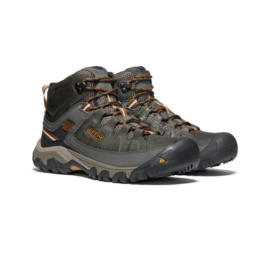 Black Olive Brown Men Keen Targhee III Waterproof Mid Wide Hiking Boots | ALG3873DQ