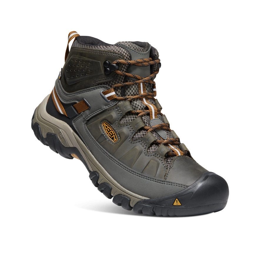 Black Olive Brown Men Keen Targhee III Waterproof Mid Wide Hiking Boots | ALG3873DQ