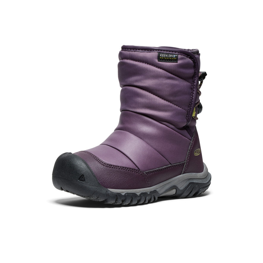 Black Purple Green Kids' Keen Puffrider Waterproof Winter Snow Boots | HND4974NY