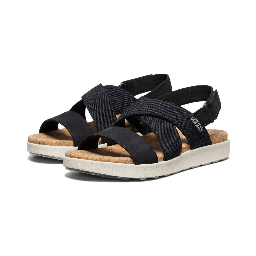 Black Women Keen Elle Criss Cross Sandals | OHL4021SE