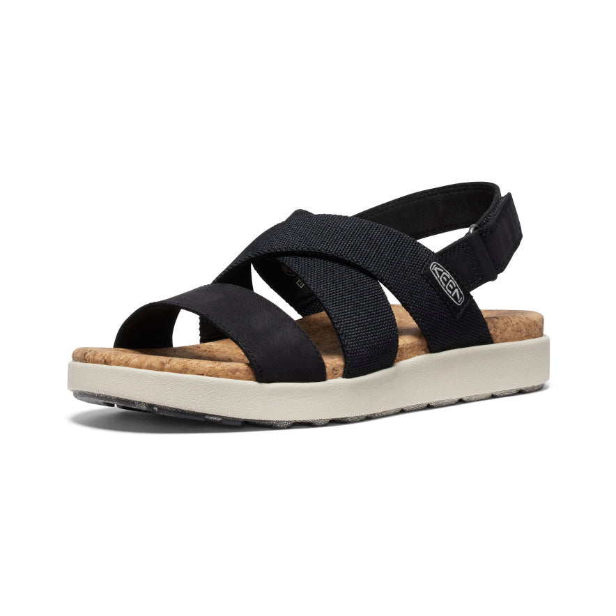 Black Women Keen Elle Criss Cross Sandals | OHL4021SE