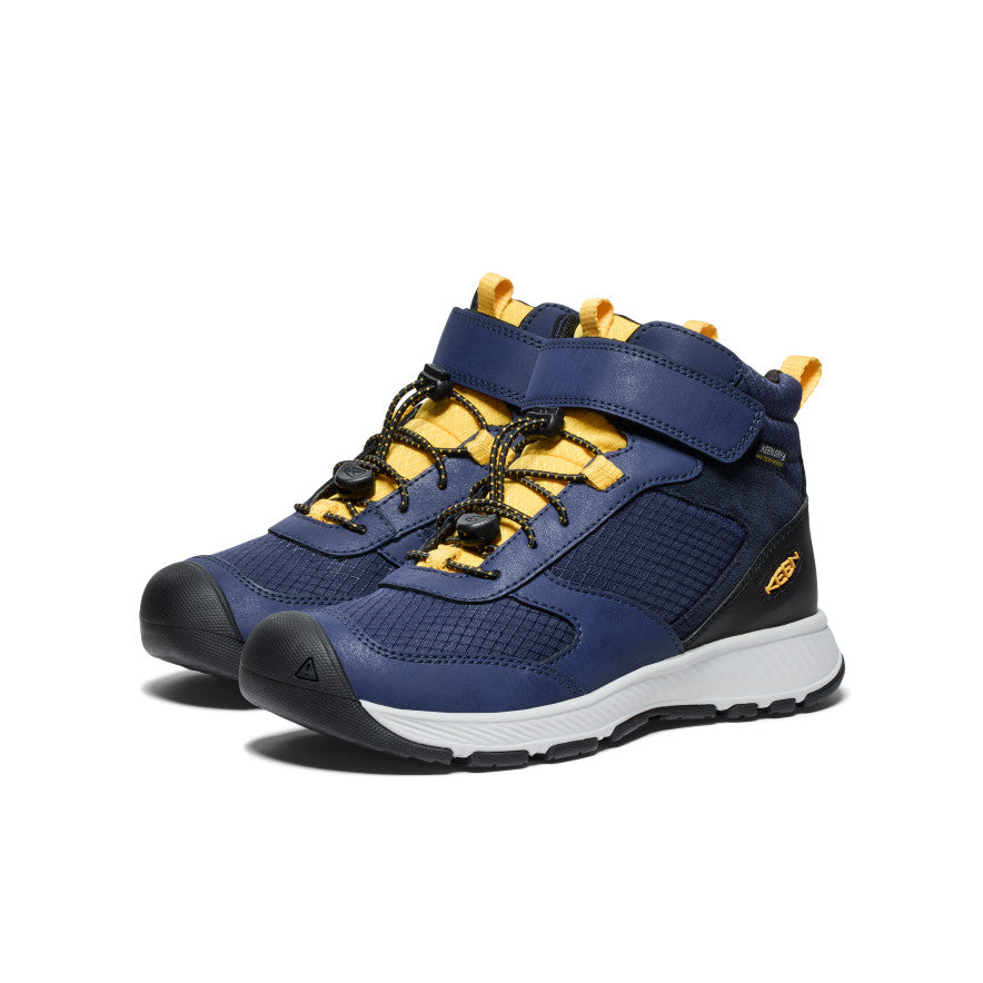 Blue Yellow Big Kids' Keen Skua Waterproof Work Boots | TEE2291IU