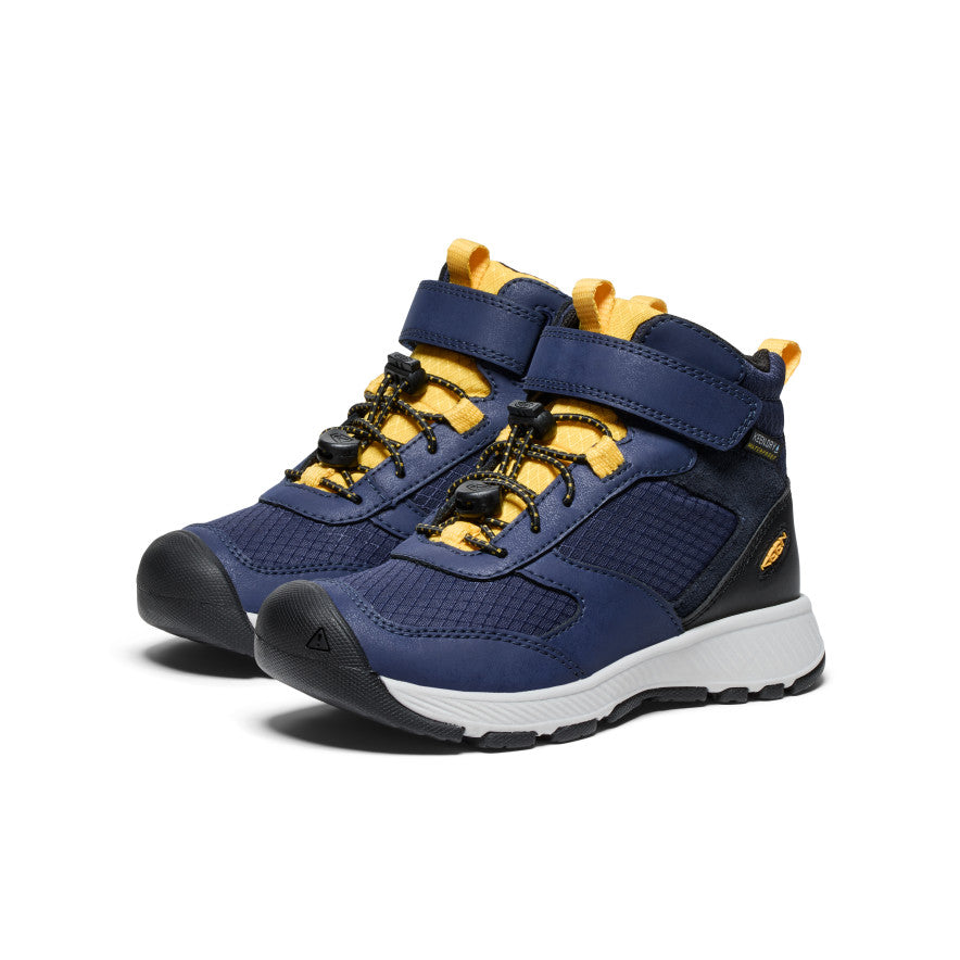 Blue Yellow Kids' Keen Skua Waterproof Work Boots | LRS889MZ