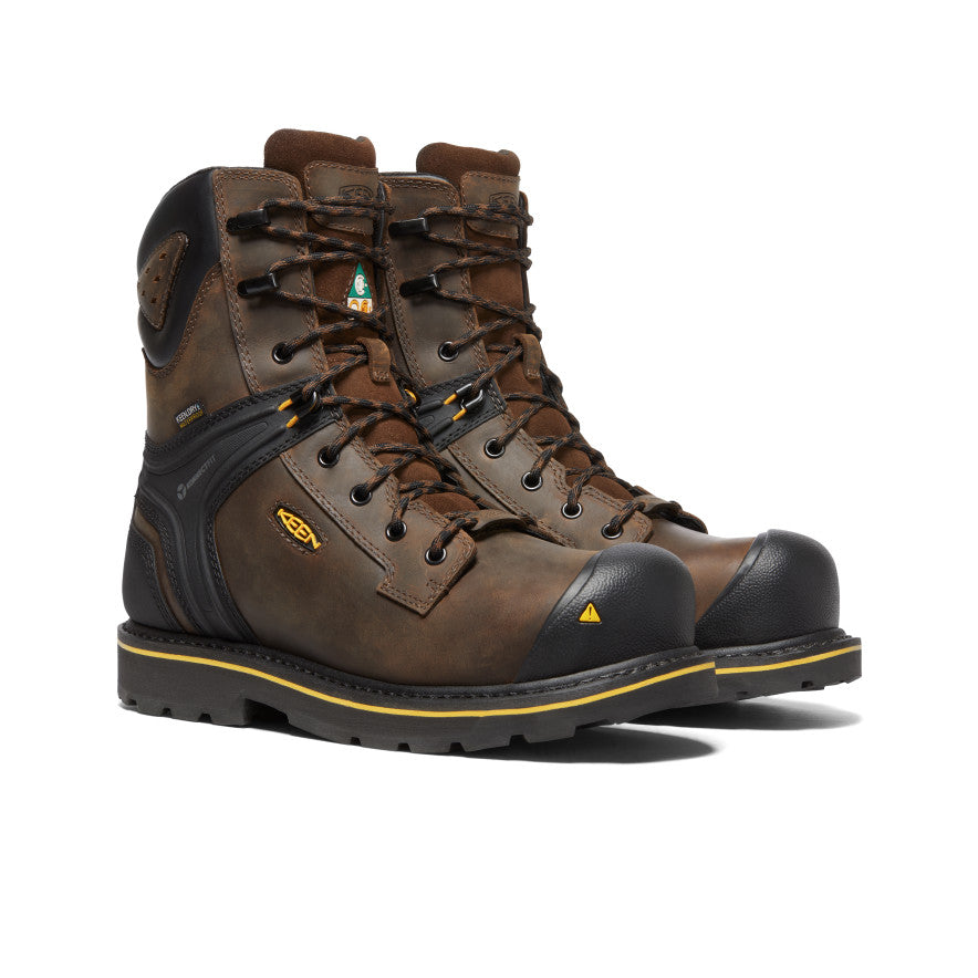 Brown Black Men Keen CSA Abitibi II Waterproof Work Boots | UGO1097KC