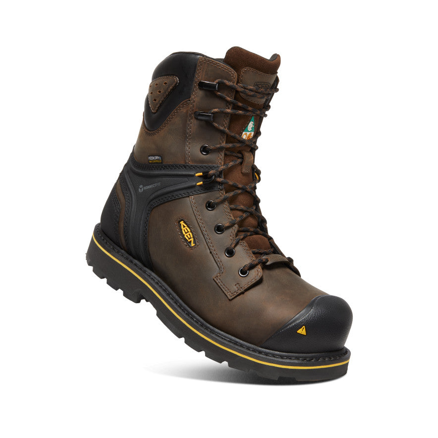 Brown Black Men Keen CSA Abitibi II Waterproof Work Boots | UGO1097KC