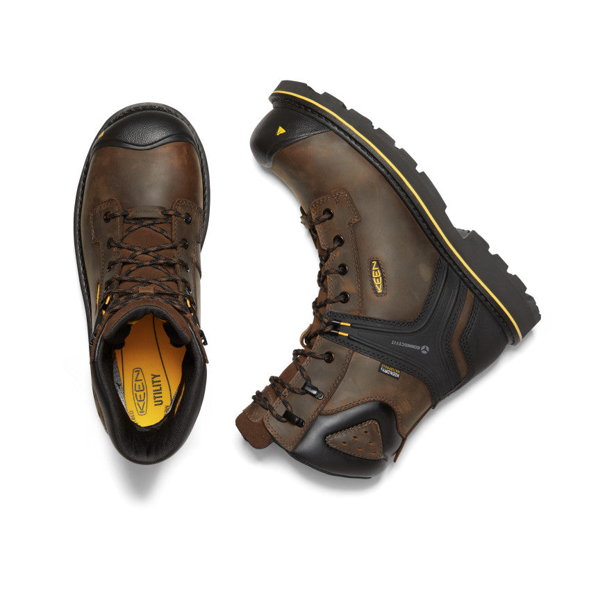 Brown Black Men Keen CSA Abitibi II Waterproof Work Boots | UGO1097KC