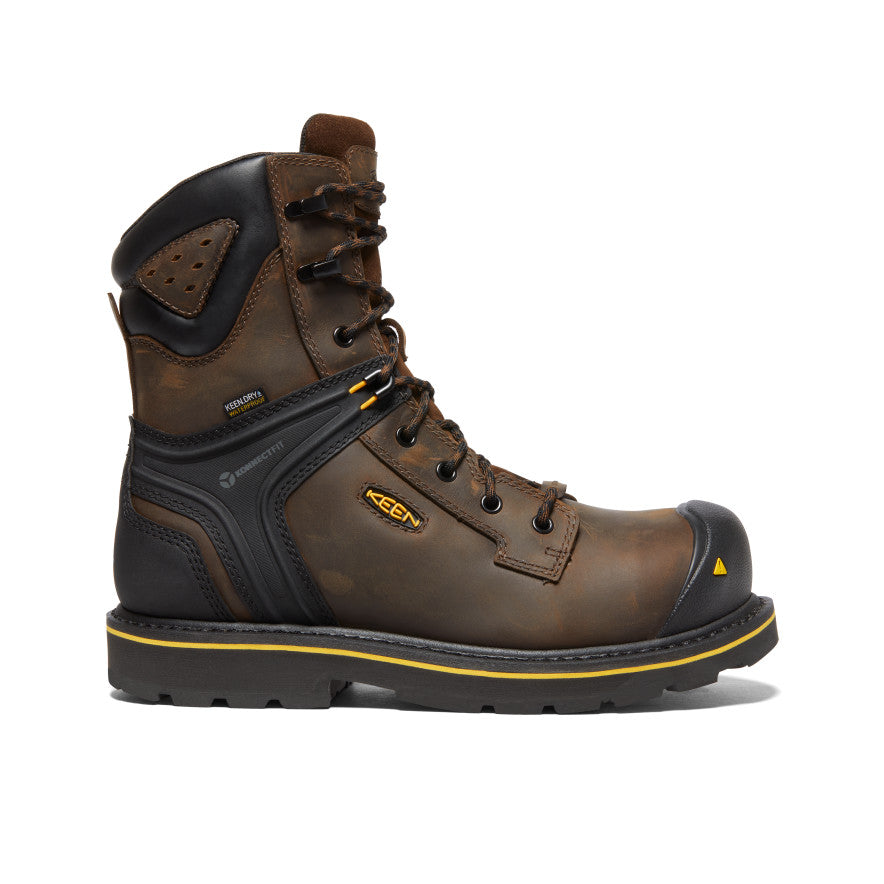 Brown Black Men Keen CSA Abitibi II Waterproof Work Boots | UGO1097KC