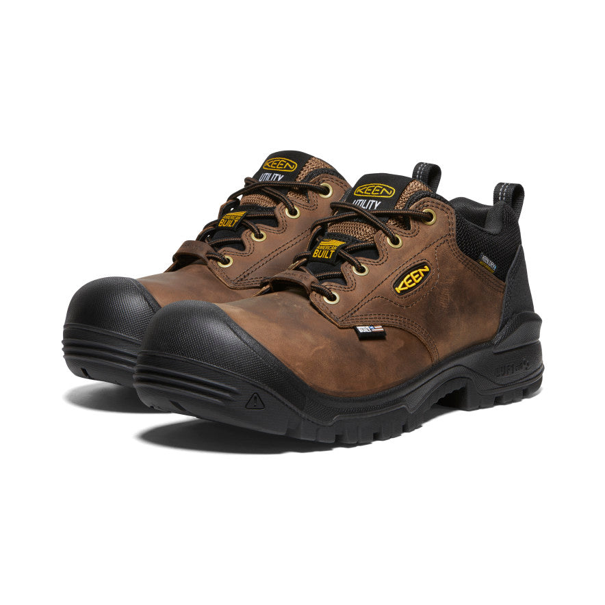 Brown Black Men Keen Independence Oxford Waterproof Work Shoes | PXJ7617ZF