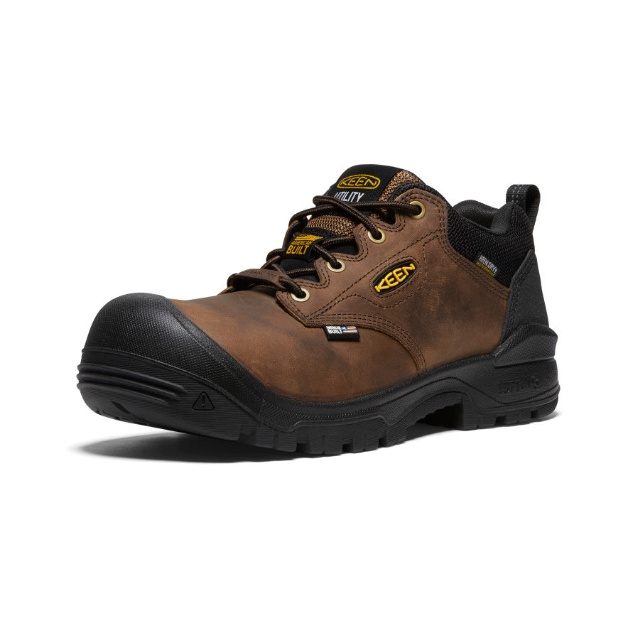 Brown Black Men Keen Independence Oxford Waterproof Work Shoes | PXJ7617ZF