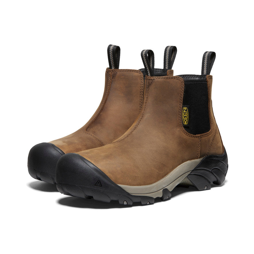 Brown Black Men Keen Lansing Chelsea Boots | ENH3279VR