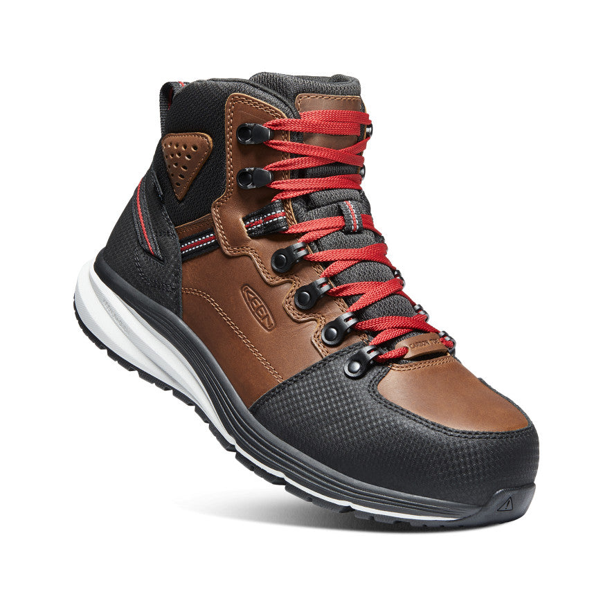 Brown Black Men Keen Red Hook Waterproof Work Boots | RVG9442DM