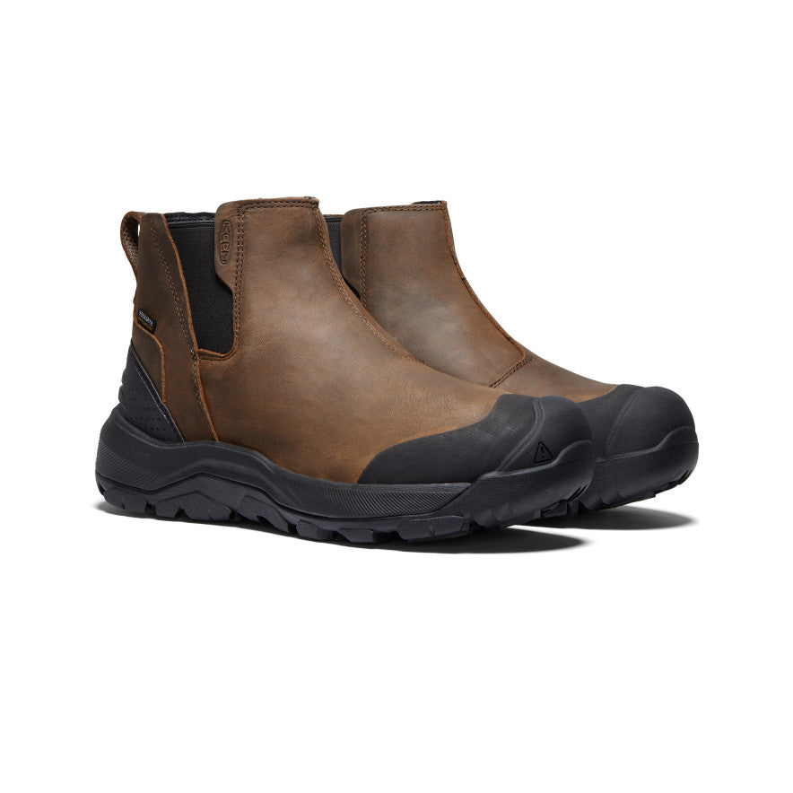 Brown Black Men Keen Revel IV Waterproof Chelsea Boots | LTU2533HT