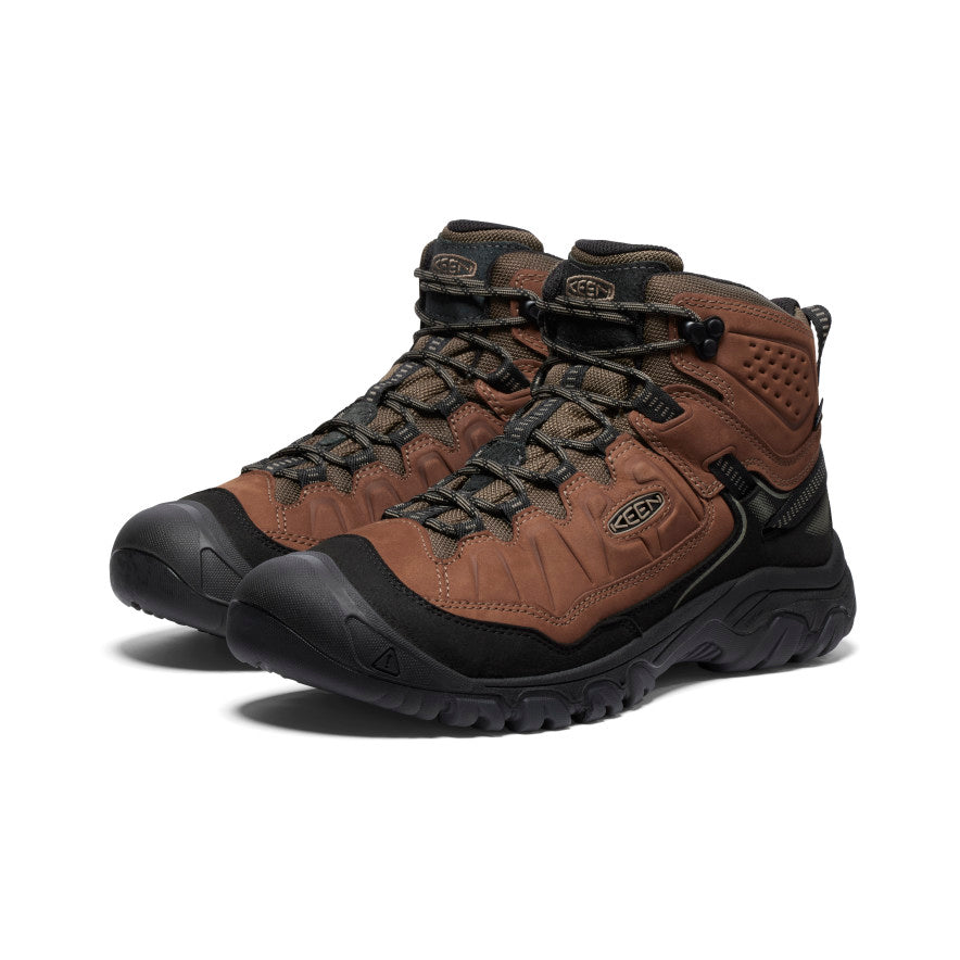 Brown Black Men Keen Targhee IV Wide Waterproof Hiking Boots | OKW9541CK