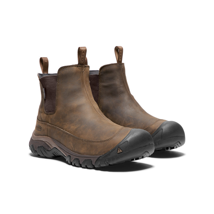 Brown Men Keen Anchorage III Waterproof Chelsea Boots | OBJ598NX