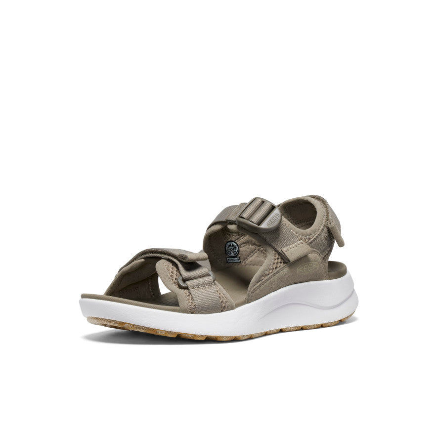 Brown White Women Keen Elle Sport Backstrap Sandals | VZL3393RT