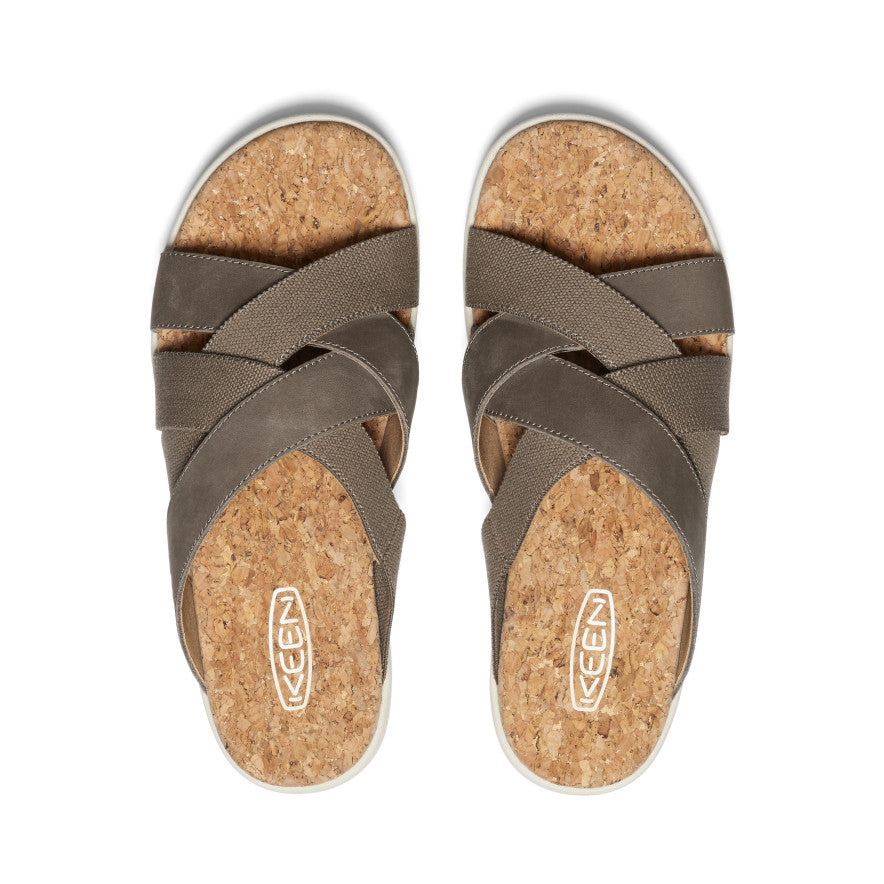 Brown Women Keen Elle Mixed Slides | YYV2382UT