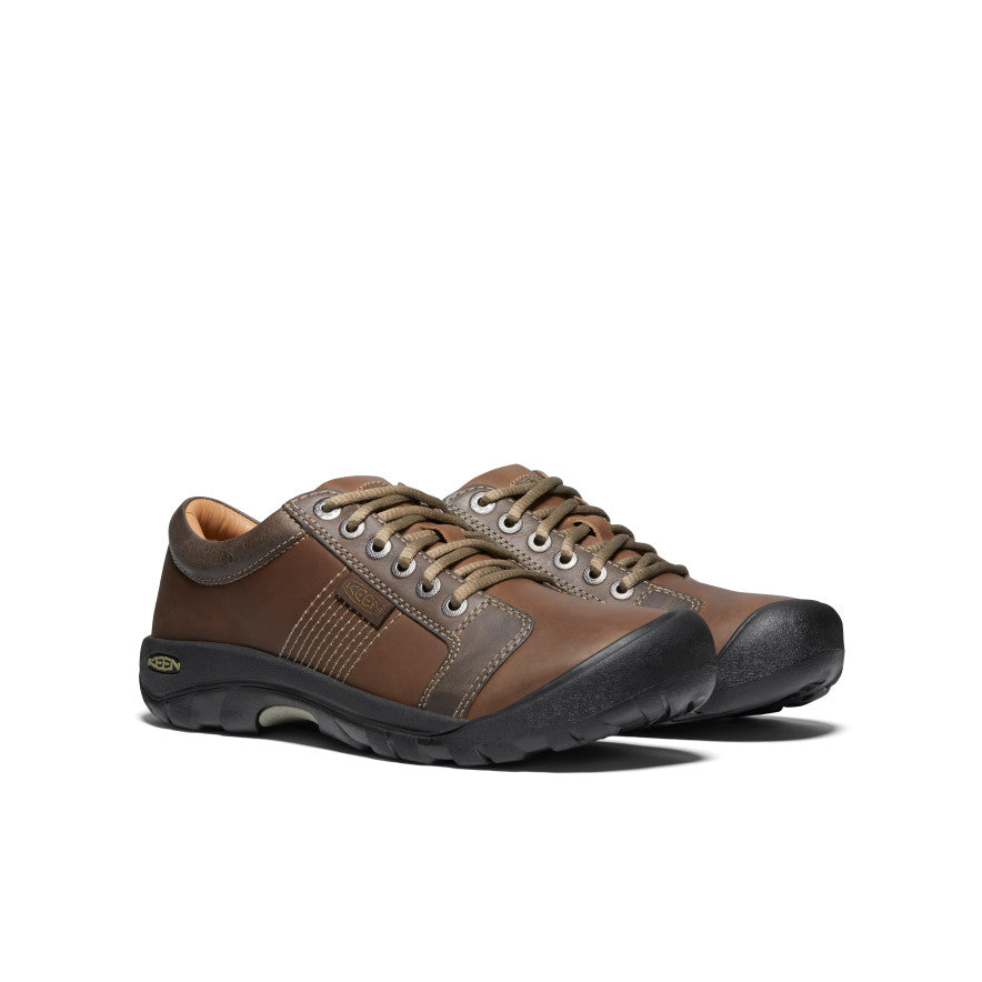 Chocolate Brown Men Keen Austin Work Shoes | XIK2436UM