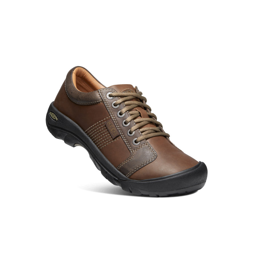 Chocolate Brown Men Keen Austin Work Shoes | XIK2436UM