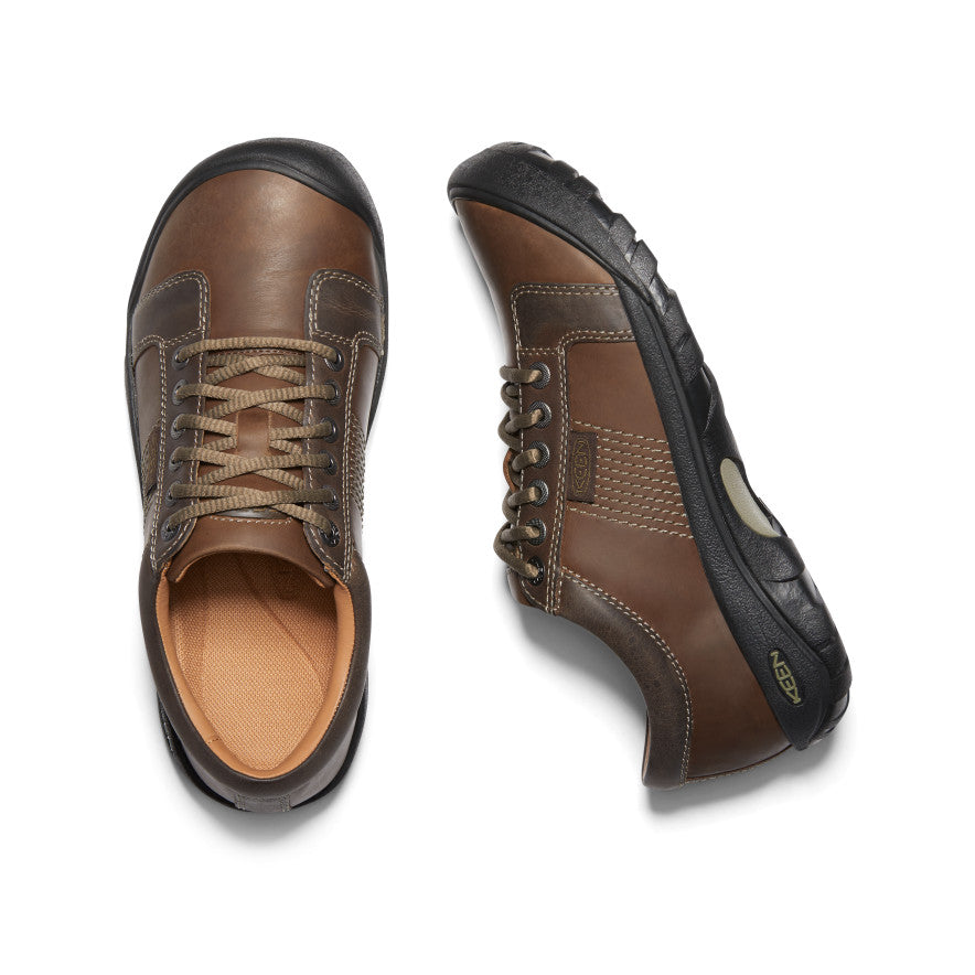 Chocolate Brown Men Keen Austin Work Shoes | XIK2436UM