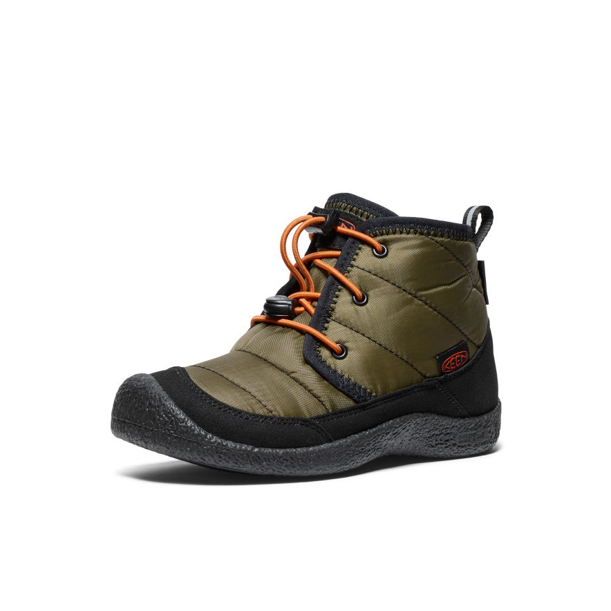 Dark Olive Gold Big Kids' Keen Howser II Waterproof Chukka Boots | VLD5291BP