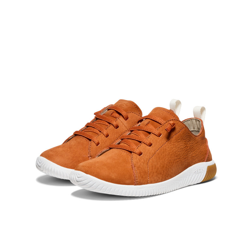 Gold White Big Kids' Keen KNX Leather Sneakers | KQS10070KN