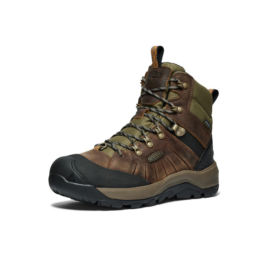 Green Orange Men Keen Revel IV Polar Waterproof Work Boots | RTM6044FF