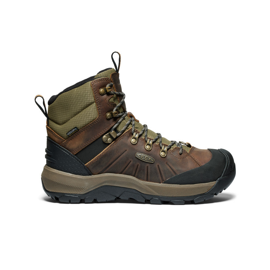 Green Orange Men Keen Revel IV Polar Waterproof Work Boots | RTM6044FF