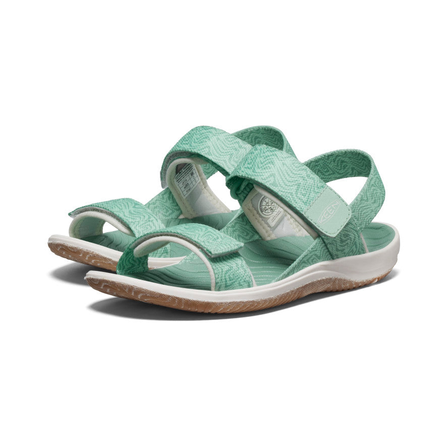 Green White Big Kids' Keen Elle Backstrap Sandals | ZWT5625UR